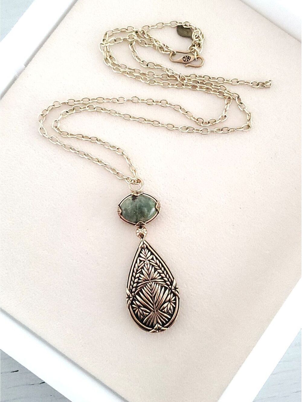 Vintage Barse Designer Dual Agate Pendant Necklace